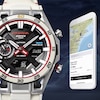 Thumbnail Image 9 of Casio Edifice ECB 2300HR 1AEF Honda Racing Collaboration Black Dial White Leather Strap Watch