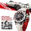 Thumbnail Image 10 of Casio Edifice ECB 2300HR 1AEF Honda Racing Collaboration Black Dial White Leather Strap Watch