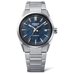 Edifice EFK110D Mechanical Forged Carbon Blue Dial Stainless Steel Bracelet Watch