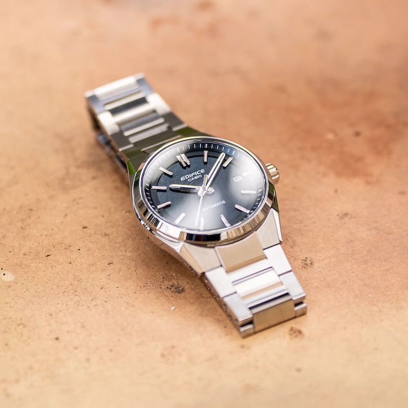 Main Image 2 of Edifice EFK110D Mechanical Forged Carbon Blue Dial Stainless Steel Bracelet Watch