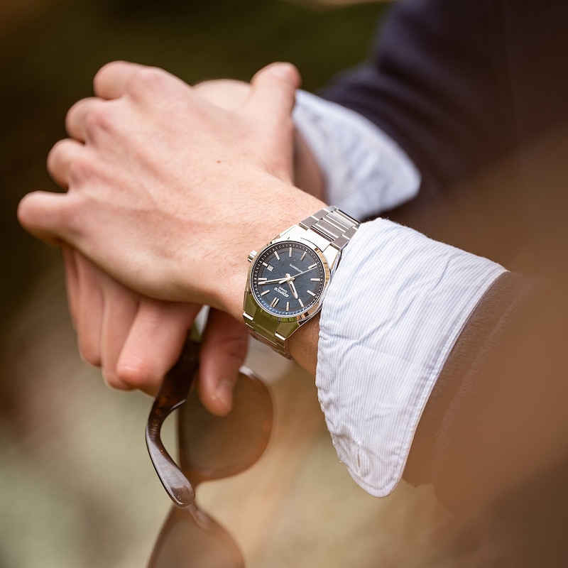 Main Image 5 of Edifice EFK110D Mechanical Forged Carbon Blue Dial Stainless Steel Bracelet Watch