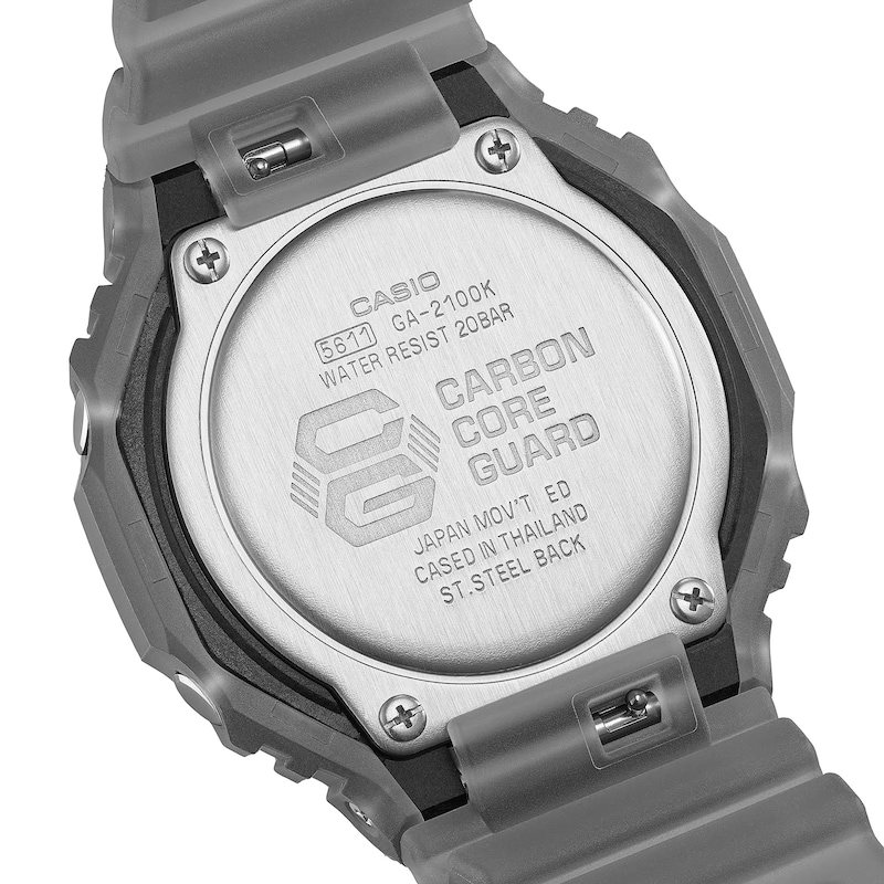 Main Image 5 of G Shock GA 2100K 1AER Smoked Light Black Dial Grey Resin Strap Watch