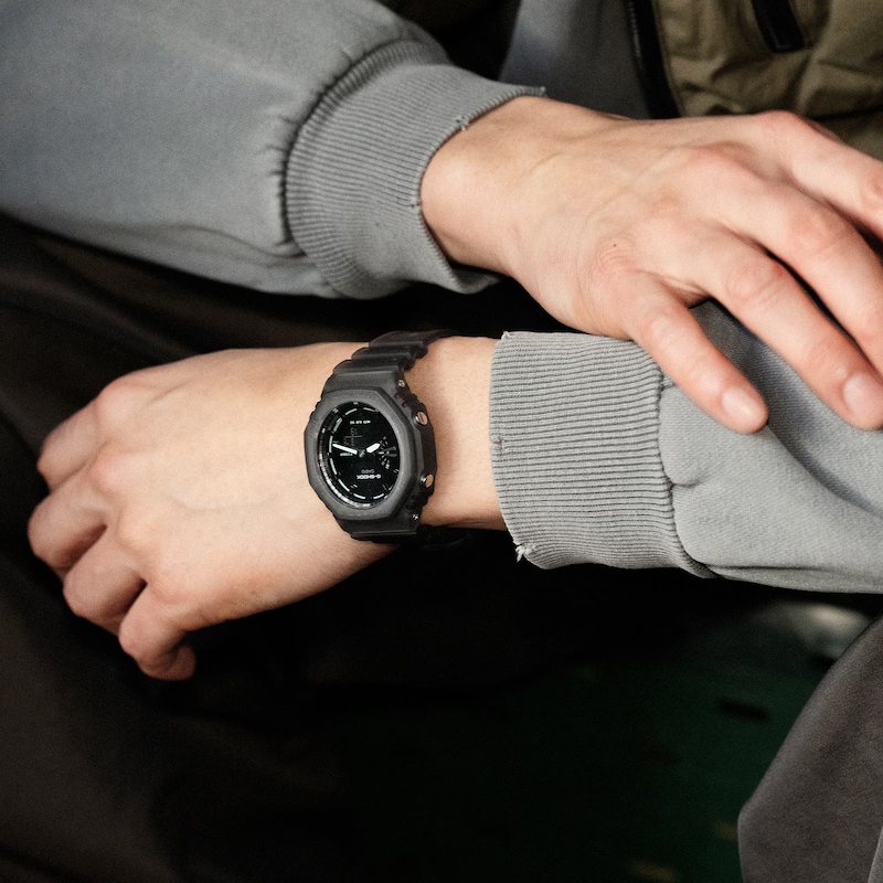Main Image 9 of G Shock GA 2100K 1AER Smoked Light Black Dial Grey Resin Strap Watch