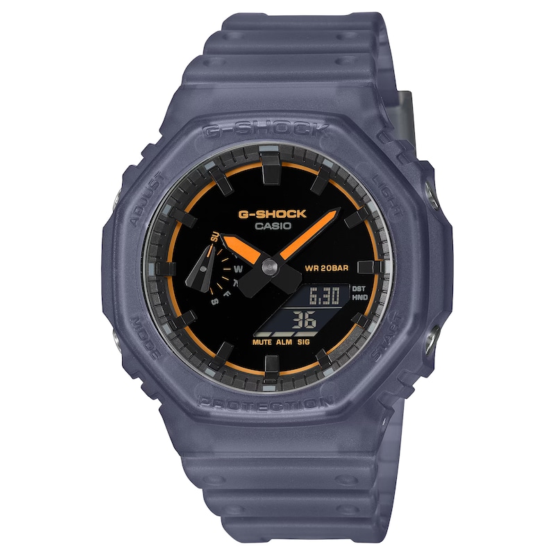 Main Image 1 of G Shock GA 2100K 2AER Smoked Light Black Dial Blue Resin Strap Watch