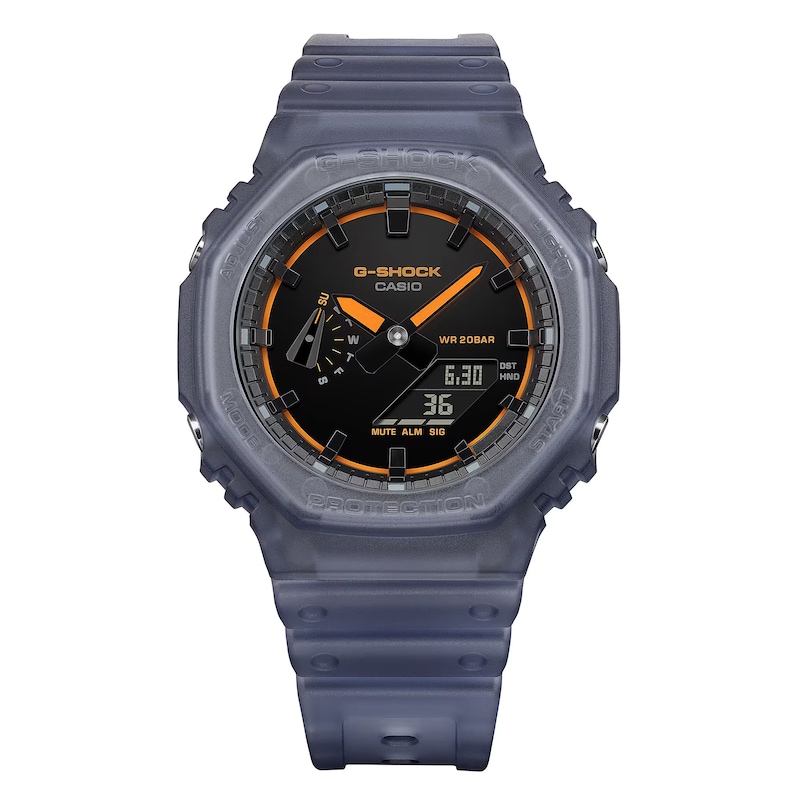 Main Image 2 of G Shock GA 2100K 2AER Smoked Light Black Dial Blue Resin Strap Watch