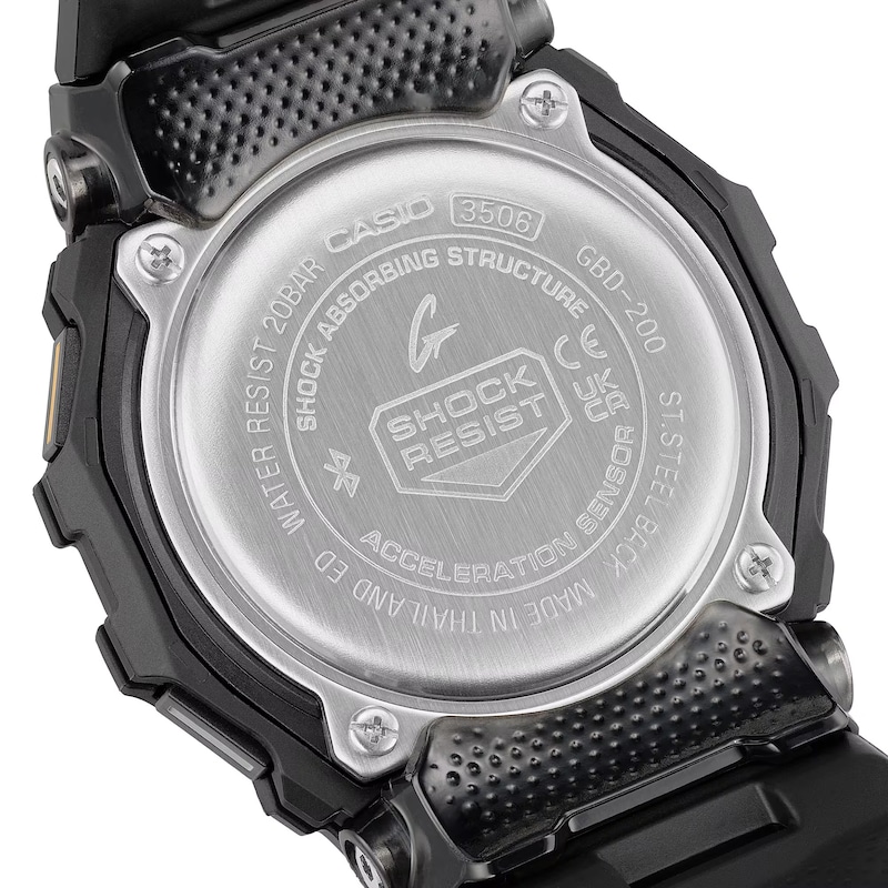 Main Image 7 of G Shock GBD 200 1A1ER Sport Tracker with Bluetooth Connectivity Black Dial Black Resin Strap Watch