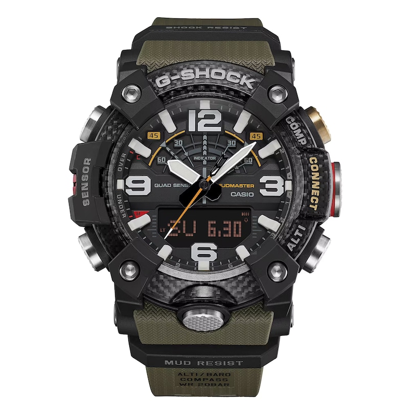Main Image 2 of G Shock Master of G Mudmaster Black Dial Green Bio Resin Strap Watch