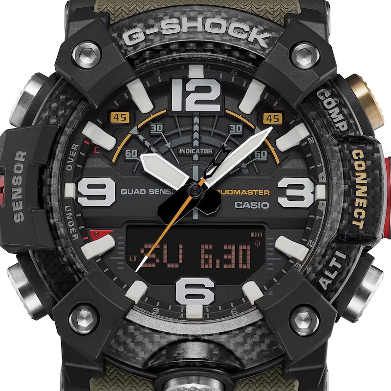 Main Image 3 of G Shock Master of G Mudmaster Black Dial Green Bio Resin Strap Watch