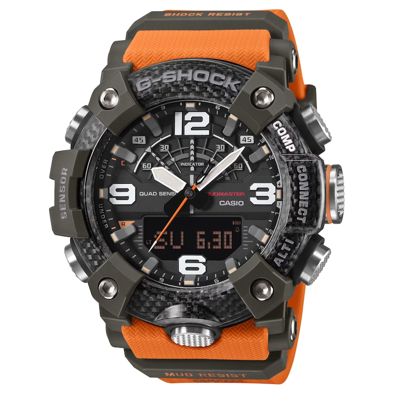 Main Image 1 of G Shock Master of G Mudmaster Black Dial Orange Bio Resin Strap Watch
