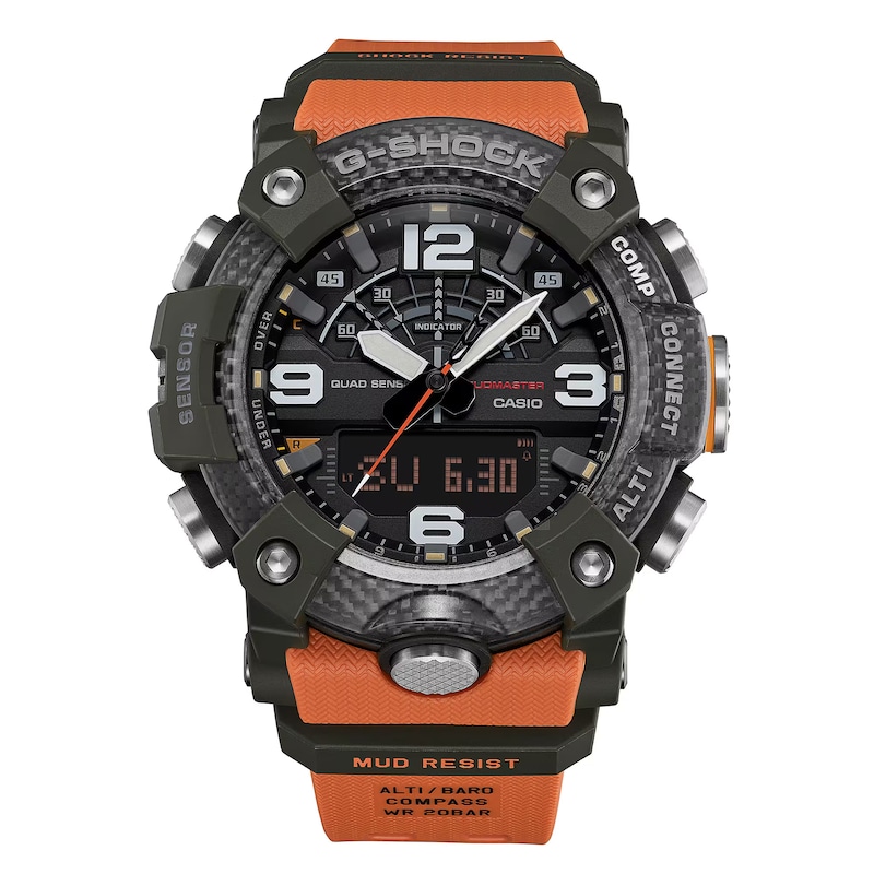 Main Image 2 of G Shock Master of G Mudmaster Black Dial Orange Bio Resin Strap Watch