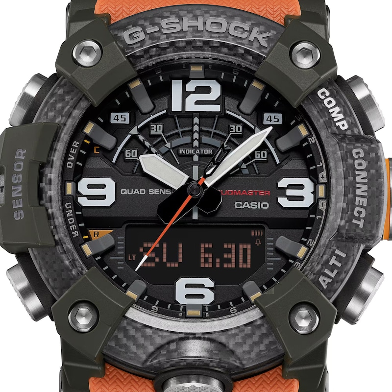 Main Image 3 of G Shock Master of G Mudmaster Black Dial Orange Bio Resin Strap Watch