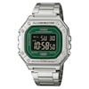 Thumbnail Image 1 of Casio W 218HD 3AVEF TIMELESS Digital Green Dial Silver Tone Stainless Steel Bracelet Watch