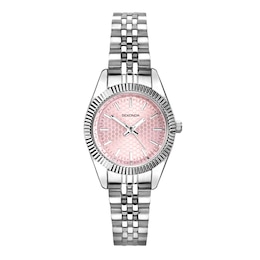 Sekonda Francis Women's Pink Dial Silver Tone Stainless Steel Bracelet Watch