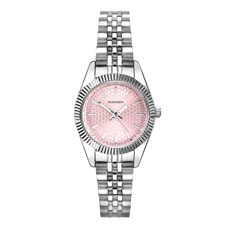Main Image 1 of Sekonda Francis Women's Pink Dial Silver Tone Stainless Steel Bracelet Watch