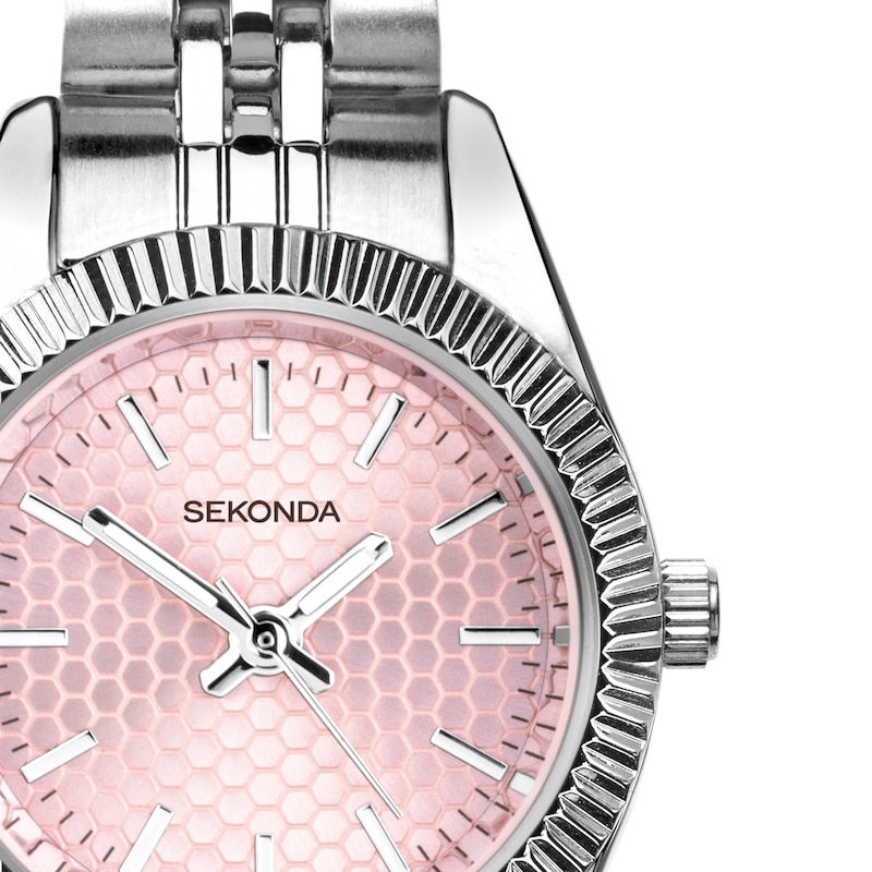 Main Image 2 of Sekonda Francis Women's Pink Dial Silver Tone Stainless Steel Bracelet Watch