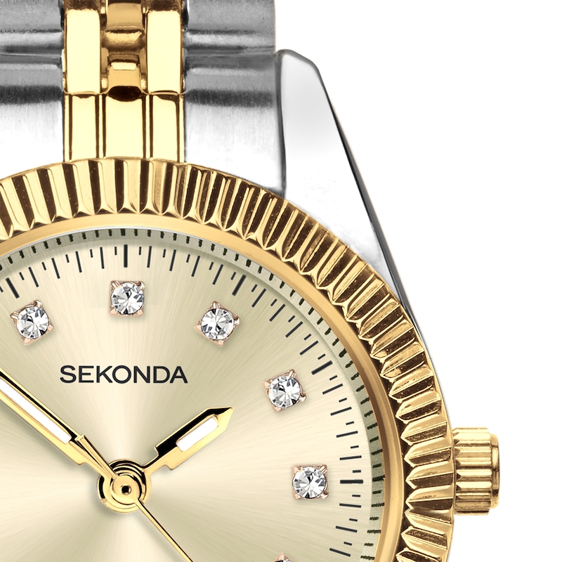 Main Image 2 of Sekonda Francis Women's Gold Tone Dial Two-Tone Stainless Steel Bracelet Watch