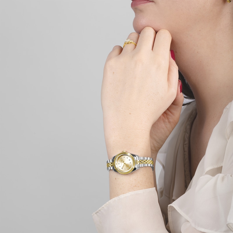 Main Image 6 of Sekonda Francis Women's Gold Tone Dial Two-Tone Stainless Steel Bracelet Watch