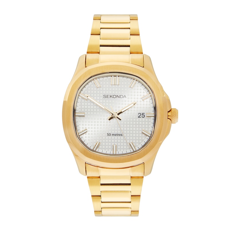 Main Image 1 of Sekonda Octaire Men's Silver Tone Dial Gold Tone Stainless Steel Bracelet Watch