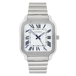 Sekonda Rene Men's White Dial Silver Tone Stainless Steel Bracelet Watch