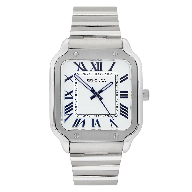 Main Image 1 of Sekonda Pierre Men's White Dial Silver Tone Stainless Steel Bracelet Watch