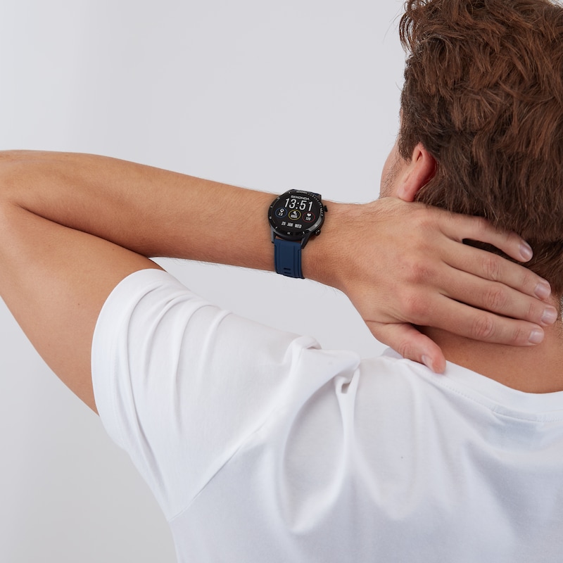 Main Image 7 of Sekonda Active 2 Unisex Black Dial Blue Silicone Strap Smartwatch
