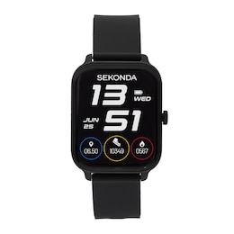 Sekonda Motion 2 Unisex Black Dial Black Silicone Strap Smartwatch