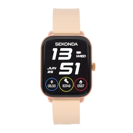 Sekonda Motion 2 Unisex Black Dial Pink Silicone Strap Smartwatch