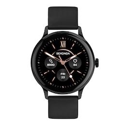Sekonda Flex Plus Unisex Black Dial Black Silicone Strap Bluetooth Calling Smartwatch