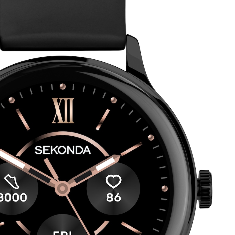 Main Image 2 of Sekonda Flex Plus Unisex Black Dial Black Silicone Strap Bluetooth Calling Smartwatch