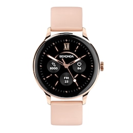 Sekonda Flex Plus Unisex Black Dial Bluetooth Calling Pink Silicone Strap Smartwatch