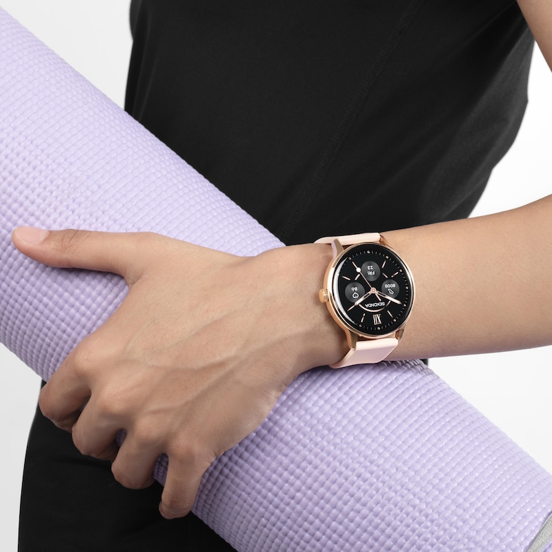 Main Image 8 of Sekonda Flex Plus Unisex Black Dial Bluetooth Calling Pink Silicone Strap Smartwatch