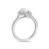Thumbnail Image 3 of Sterling Silver Cubic Zirconia Pear Shape Graduated Halo Ring