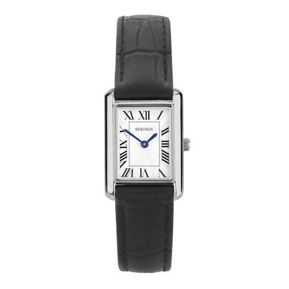 Sekonda Colette Women's Black Dial Black Leather Strap Watch