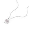 Thumbnail Image 2 of Children's Sterling Silver Pink Cubic Zirconia Bow Pendant