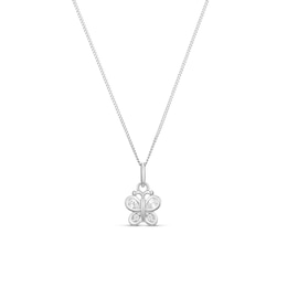 Children's Sterling Silver Cubic Zirconia Butterfly Pendant