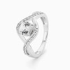 Thumbnail Image 2 of Sterling Silver Created White Sapphire Fancy Ring