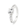 Thumbnail Image 2 of Sterling Silver Created White Sapphire Solitaire Ring