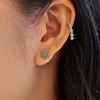 Thumbnail Image 2 of Ania Haie Ripple Joy Silver Mint Green Floral Stud Earrings