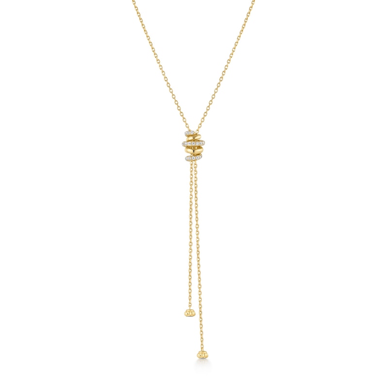 Main Image 1 of Ania Haie Tide Echo Gold Twisted Rope Lariat Necklace