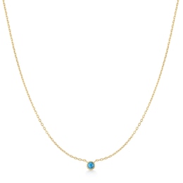 Ania Haie Ripple Joy Gold Bezel Set Lab Created Turquoise Solitaire Necklace
