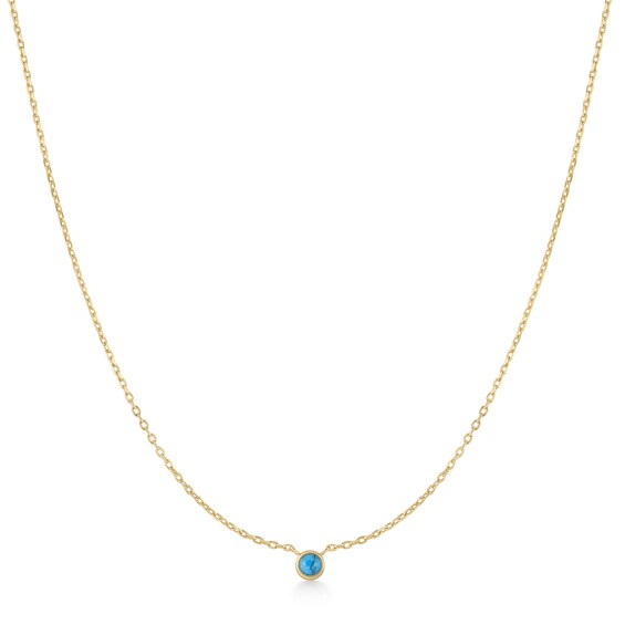 Ania Haie Ripple Joy Gold Bezel Set Lab Created Turquoise