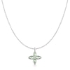 Thumbnail Image 1 of Ania Haie Ripple Joy Silver Mint Green Lucky Clover Necklace