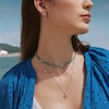 Thumbnail Image 2 of Ania Haie Ripple Joy Silver Mint Green Lucky Clover Necklace