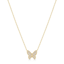 Ania Haie Ripple Joy Gold Butterfly Pavé Necklace