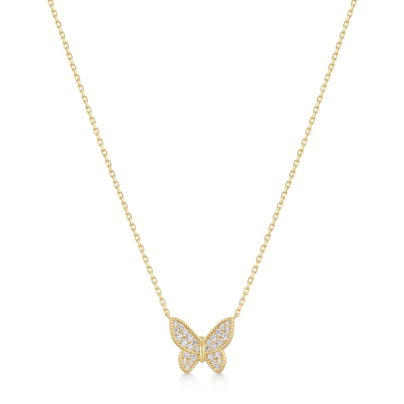 Main Image 1 of Ania Haie Ripple Joy Gold Butterfly Pavé Necklace