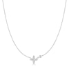 Thumbnail Image 1 of Ania Haie Starlit Drops Silver Sparkling Lucky Clover Necklace