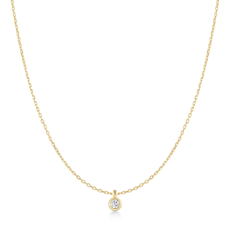 Main Image 1 of Ania Haie Luna Gaze Gold Classic Bezel Set Solitaire Necklace