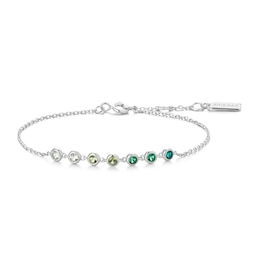 Ania Haie Ripple Joy Silver Green Station Bracelet