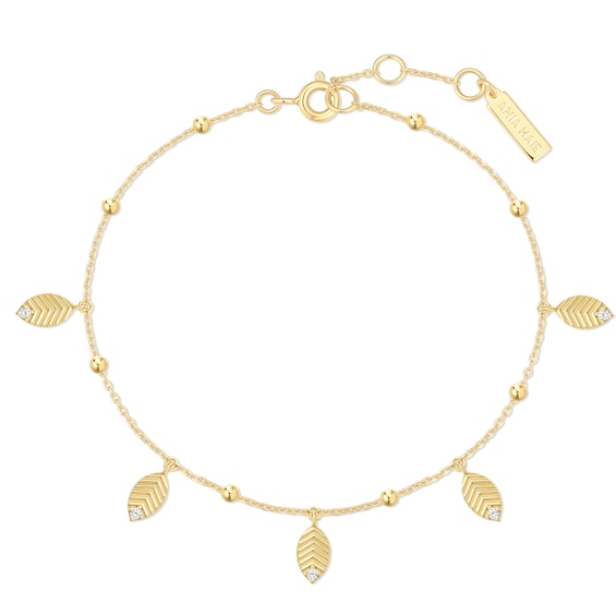 Ania Haie Ripple Joy Gold Leaf Station Bracelet