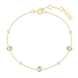 Ania Haie Ripple Joy Gold Mint Green Station Bracelet